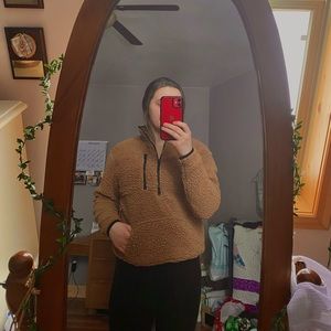 ❗️SOLD❗️Sherpa half zip pull-over 🤎